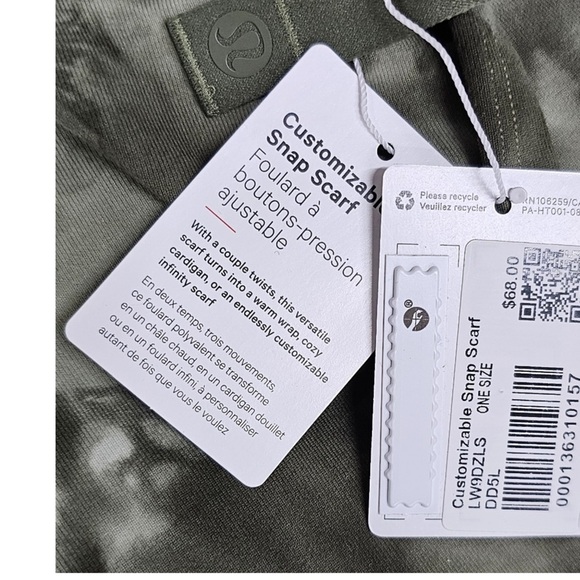 NWT LULULEMON CUSTMOZABLE SNAP SCARF - Picture 8 of 8